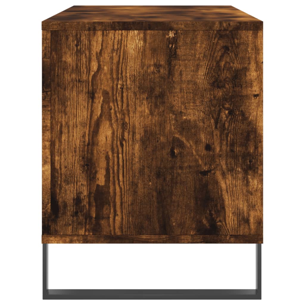 vidaXL Mobile Porta Dischi Rovere Fumo 100x38x48 cm Legno Multistrato