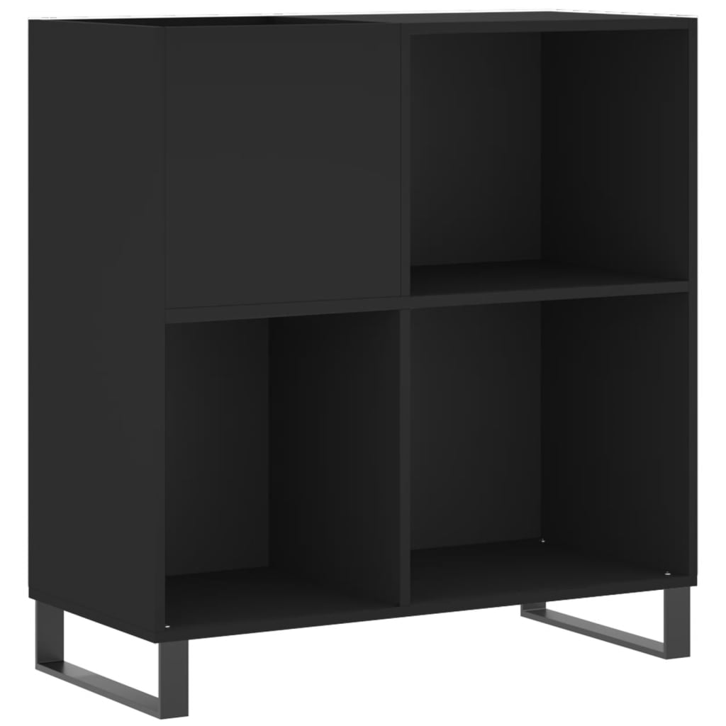 Mobile Porta Dischi Nero 84,5x38x89 cm in Legno Multistrato 831781