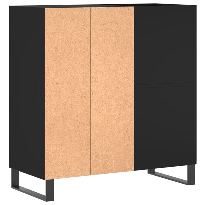 Mobile Porta Dischi Nero 84,5x38x89 cm in Legno Multistrato 831781