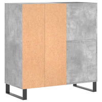 Mobile Porta Dischi Grigio Cemento 84,5x38x89 Legno Multistrato 831784
