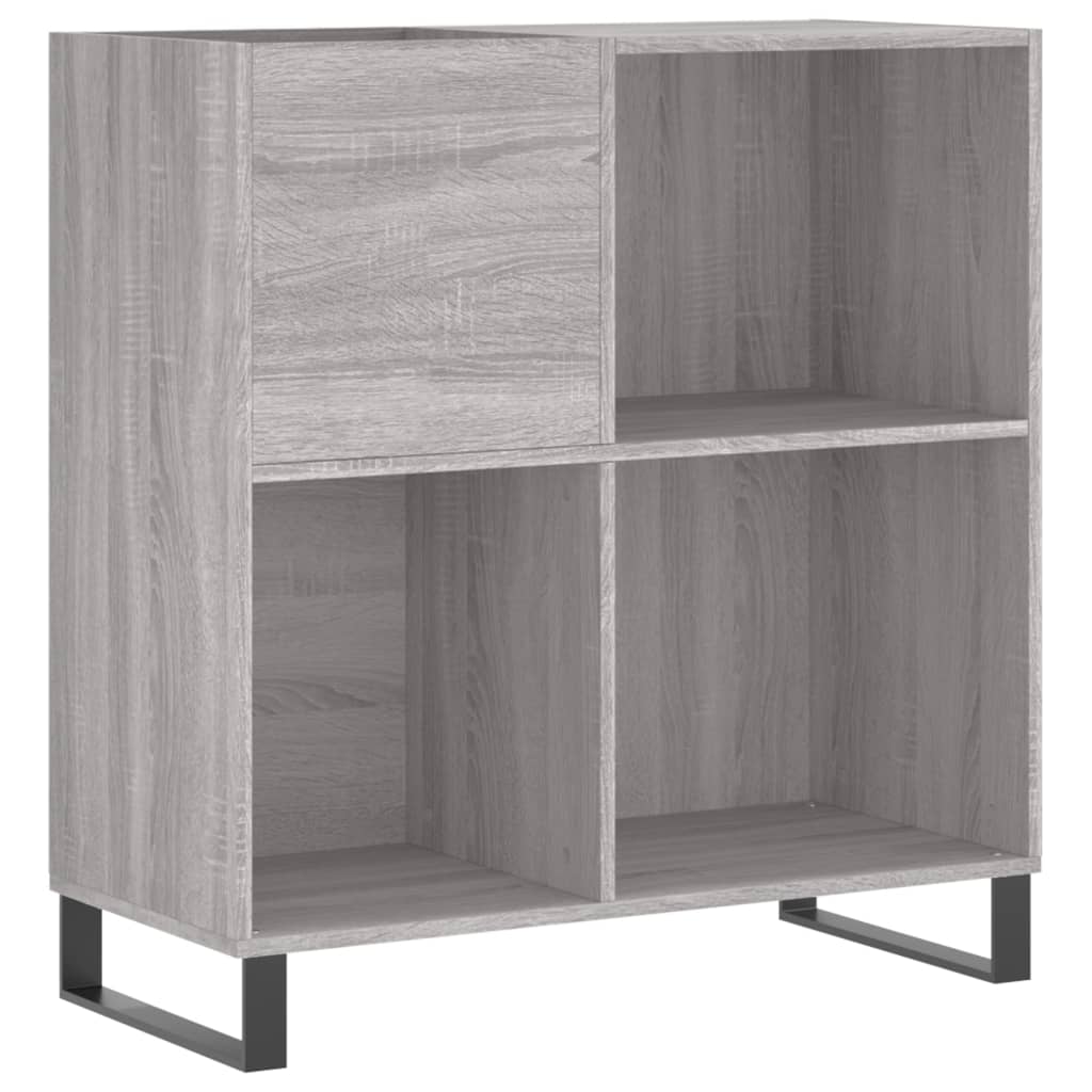 Mobile Porta Dischi Grigio Sonoma 84,5x38x89 Legno Multistrato 831786