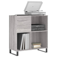 Mobile Porta Dischi Grigio Sonoma 84,5x38x89 Legno Multistrato 831786