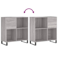 Mobile Porta Dischi Grigio Sonoma 84,5x38x89 Legno Multistrato 831786