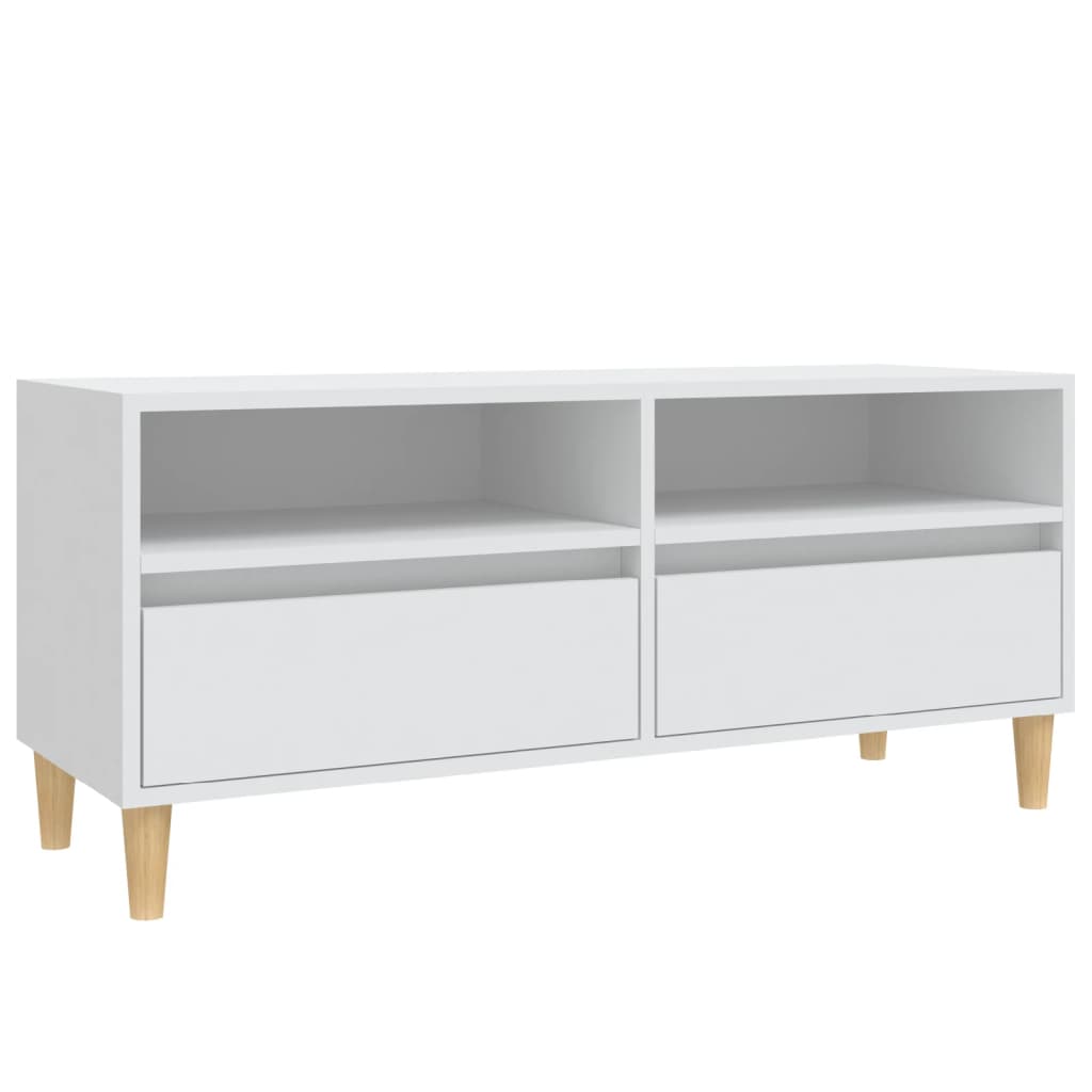Mobile Porta TV-Mobile per TV-Credenza TV Bianco 100x34,5x44,5 cm in Legno Multistrato 535314