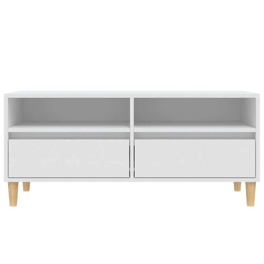 Mobile Porta TV-Mobile per TV-Credenza TV Bianco 100x34,5x44,5 cm in Legno Multistrato 535314