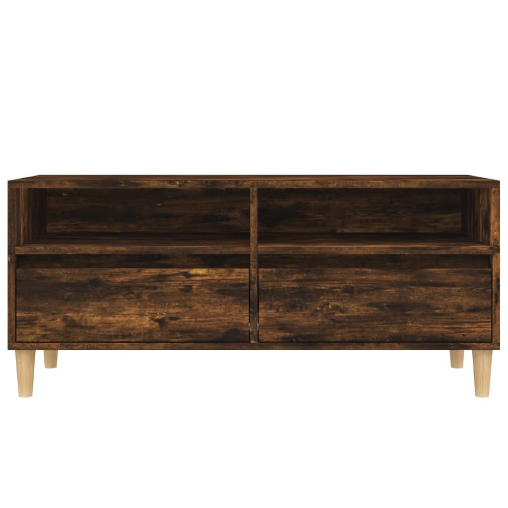 Mobile TV-Credenza per TV-Console TV Rovere Fumo 100x34,5x44,5 cm in Legno Multistrato 423008