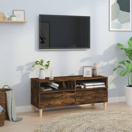 Mobile TV-Credenza per TV-Console TV Rovere Fumo 100x34,5x44,5 cm in Legno Multistrato 423008