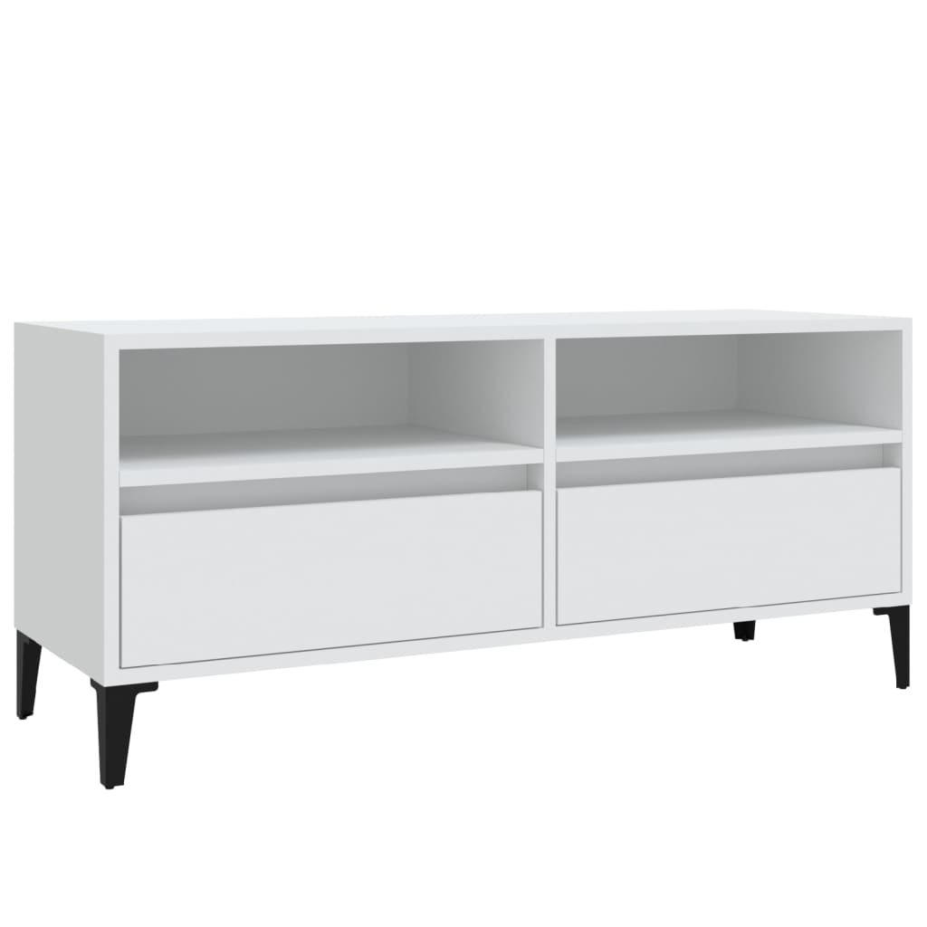Mobile Porta TV-Mobile per TV-Credenza TV Bianco 100x34,5x44,5 cm in Legno Multistrato 924176