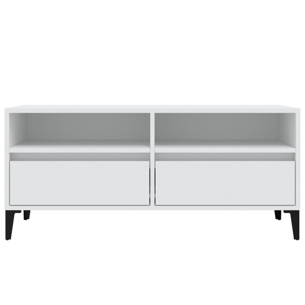Mobile Porta TV-Mobile per TV-Credenza TV Bianco 100x34,5x44,5 cm in Legno Multistrato 924176
