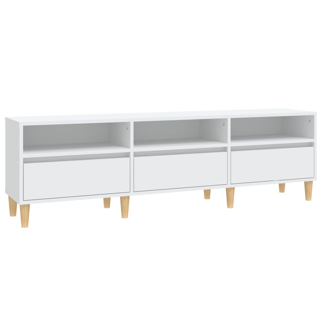 Mobile Porta TV Bianco 150x30x44,5 cm in Legno Multistrato 831909