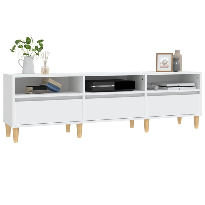 Mobile Porta TV Bianco 150x30x44,5 cm in Legno Multistrato 831909