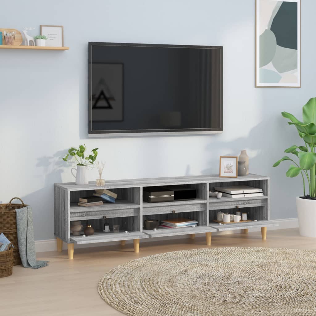 Mobile Porta TV Grigio Sonoma 150x30x44,5 cm Legno Multistrato 831915