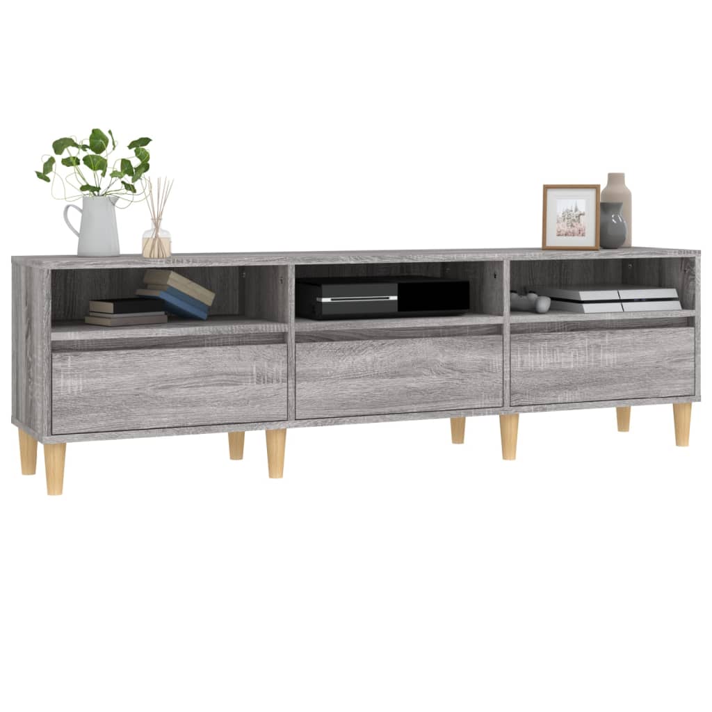 Mobile Porta TV Grigio Sonoma 150x30x44,5 cm Legno Multistrato 831915