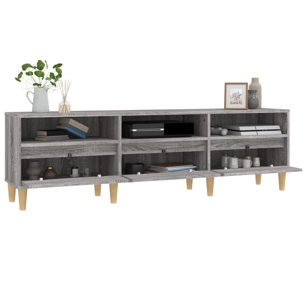 Mobile Porta TV Grigio Sonoma 150x30x44,5 cm Legno Multistrato 831915