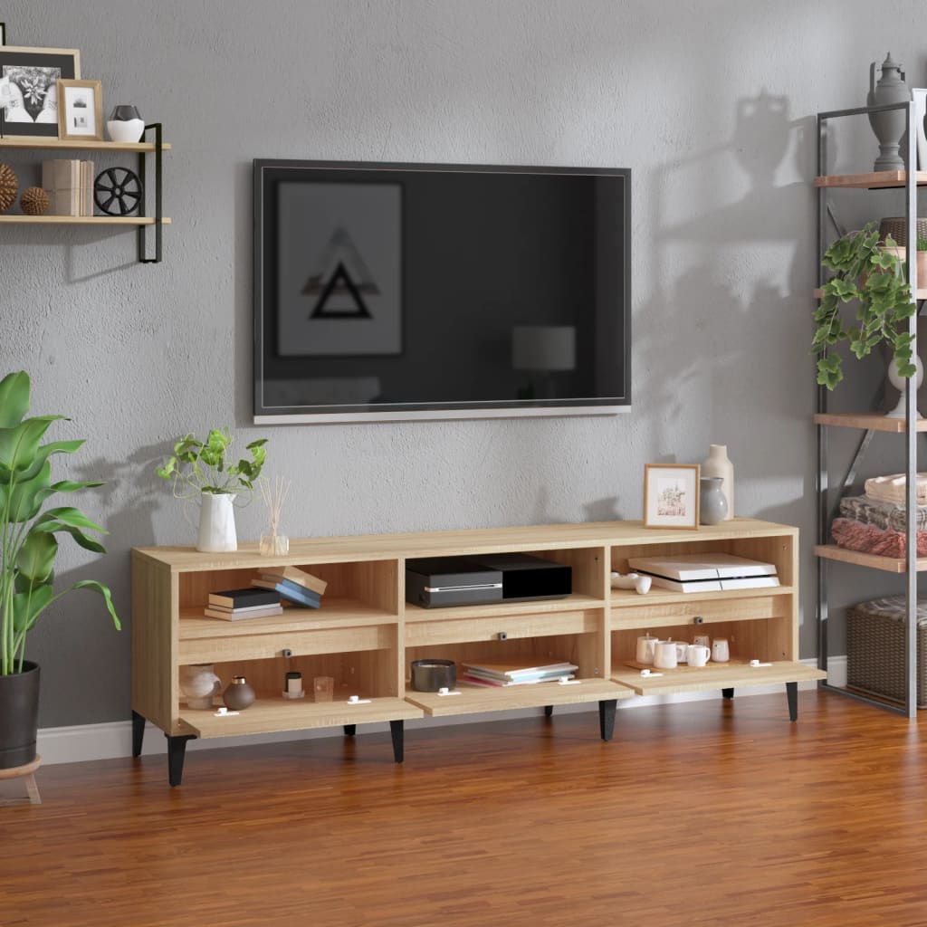 Mobile Porta TV Rovere Sonoma 150x30x44,5 cm Legno Multistrato 831920
