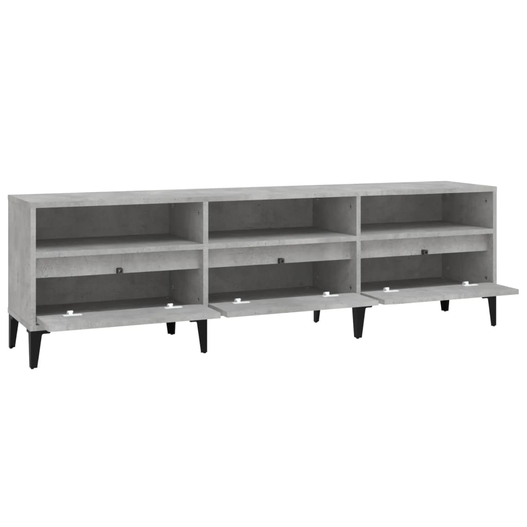 Mobile TV-Credenza TV-Console TV Grigio Cemento 150x30x44,5 cm Legno Multistrato 801085