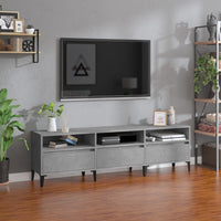 Mobile TV-Credenza TV-Console TV Grigio Cemento 150x30x44,5 cm Legno Multistrato 801085