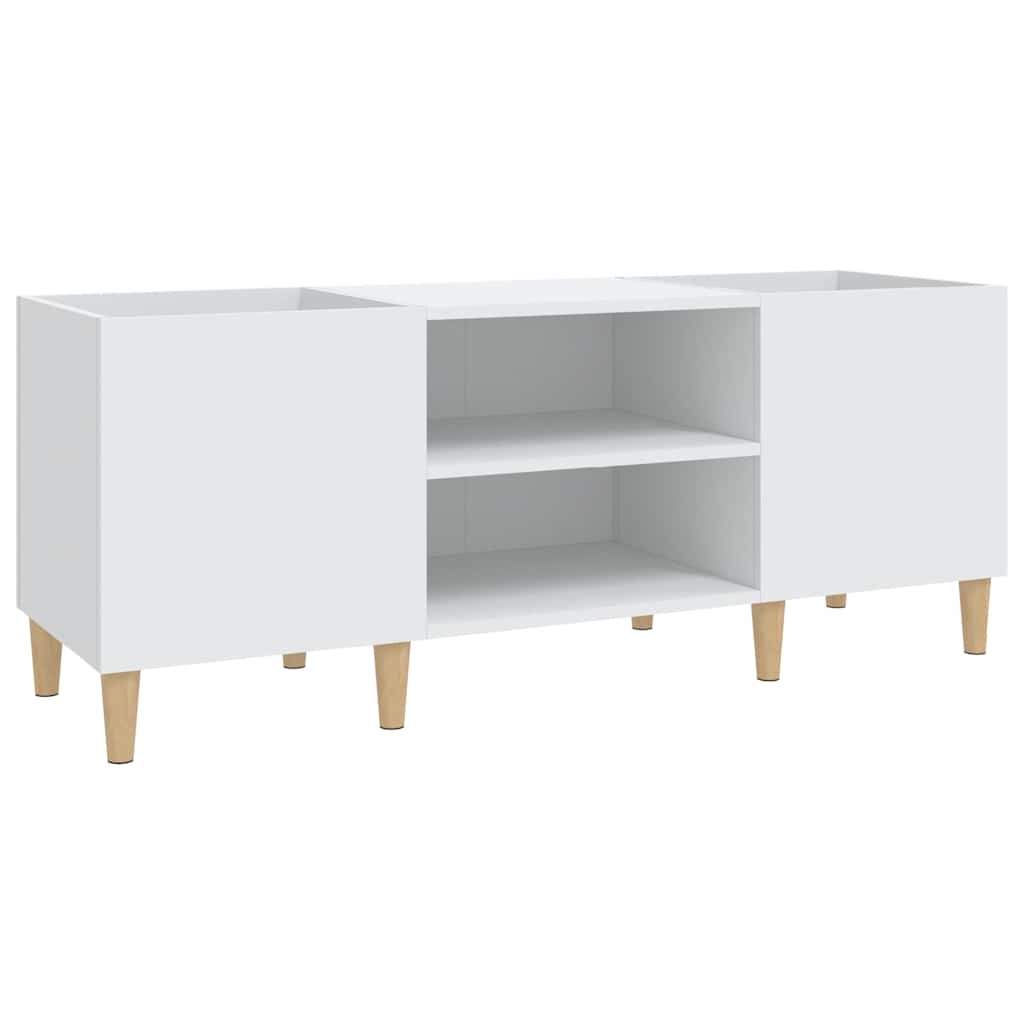 Mobile Porta Dischi Bianco 121x38x48 cm in Legno Multistratocod mxl 73208