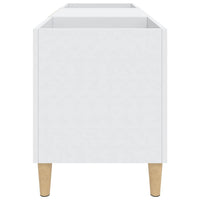 Mobiletto Porta Dischi Bianco 121x38x48 cm Legno Massello 831925