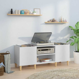 Mobile Porta Dischi Bianco 121x38x48 cm in Legno Multistratocod mxl 73208