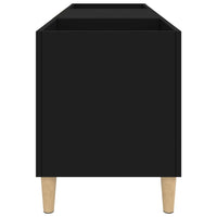 Mobile Porta Dischi Nero 121x38x48 cm in Legno Multistrato 831926