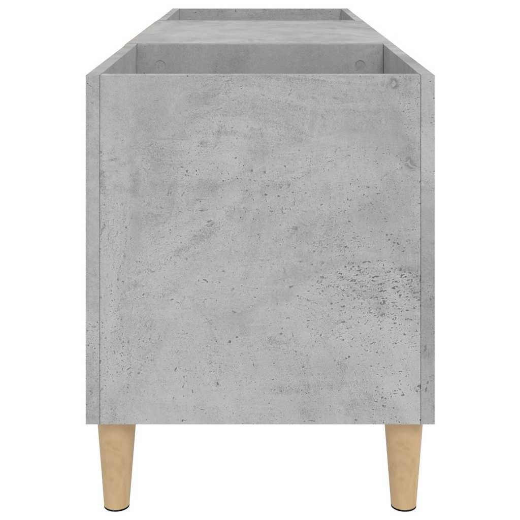 Mobile Porta Dischi Grigio Cemento 121x38x48 Legno Multistrato