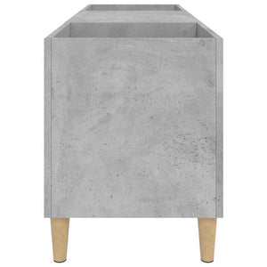 Mobile Porta Dischi Grigio Cemento 121x38x48 Legno Multistrato
