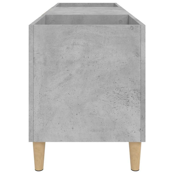 Mobile Porta Dischi Grigio Cemento 121x38x48 Legno Multistrato