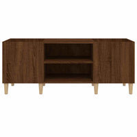 Mobile Porta Dischi Rovere Marrone 121x38x48 Legno Multistrato 831932