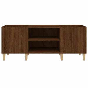 Mobile Porta Dischi Rovere Marrone 121x38x48 Legno Multistrato 831932