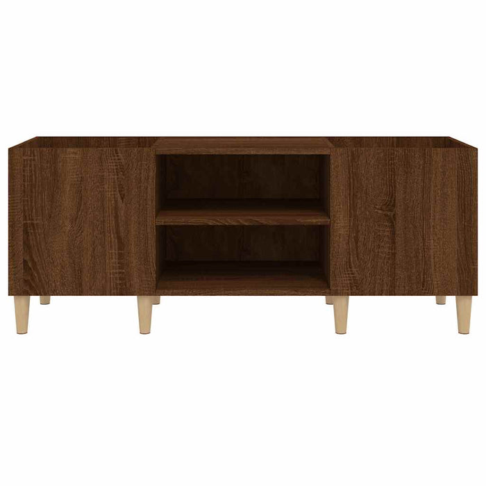 Mobile Porta Dischi Rovere Marrone 121x38x48 Legno Multistrato 831932