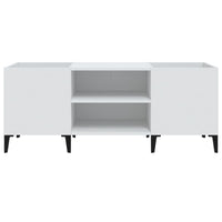 Mobile Porta Dischi Bianco 121x38x48 cm in Legno Multistrato 831933