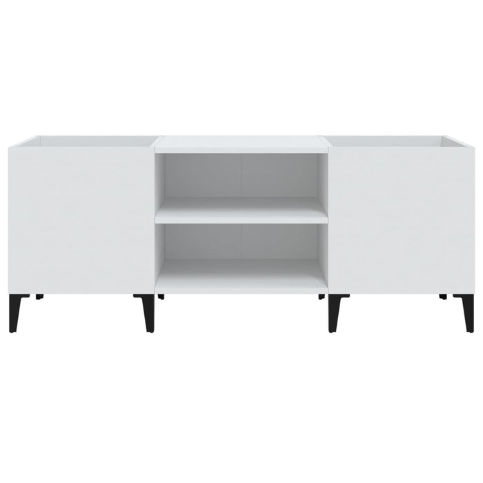 Mobile Porta Dischi Bianco 121x38x48 cm in Legno Multistrato 831933