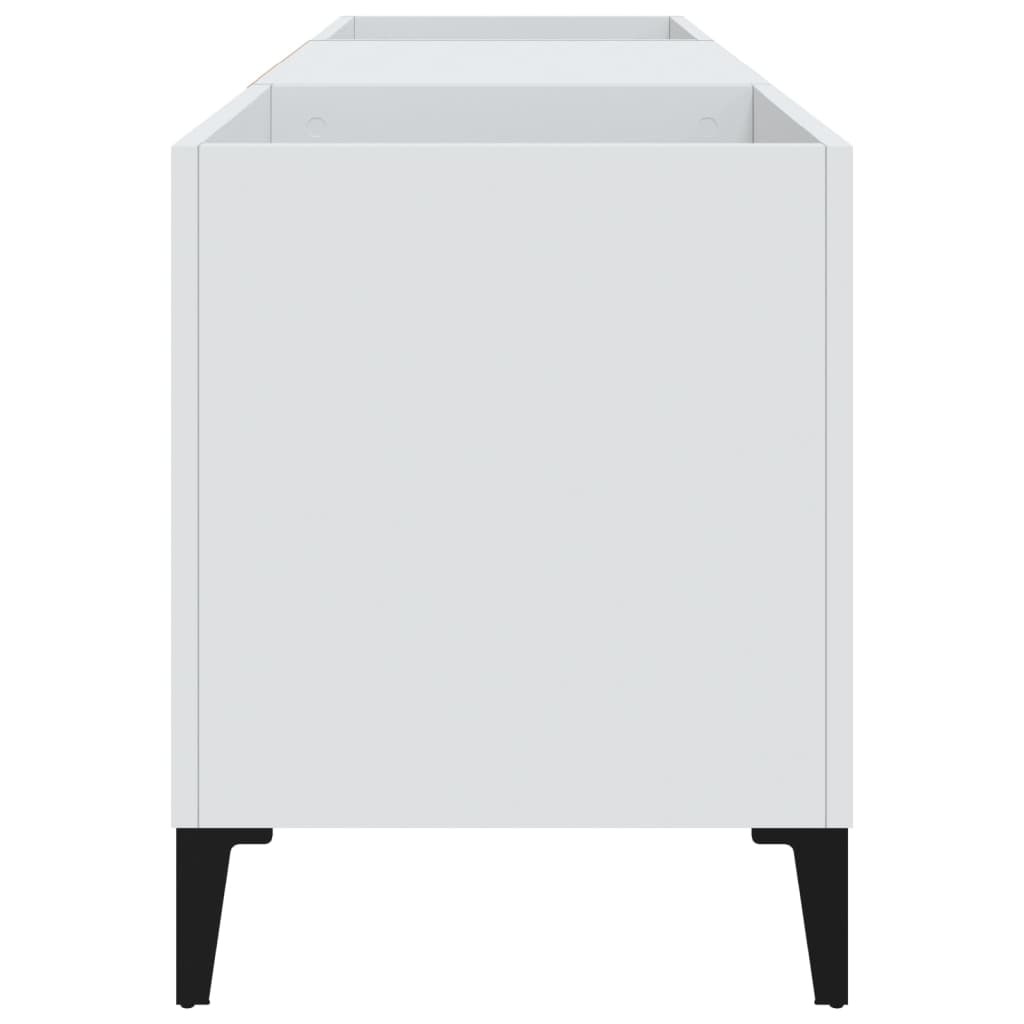 Mobile Porta Dischi Bianco 121x38x48 cm in Legno Multistrato 831933
