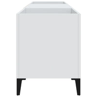 Mobile Porta Dischi Bianco 121x38x48 cm in Legno Multistrato 831933