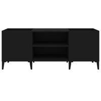 Mobile Porta Dischi Nero 121x38x48 cm in Legno Multistrato 831934