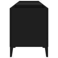 Mobile Porta Dischi Nero 121x38x48 cm in Legno Multistrato 831934