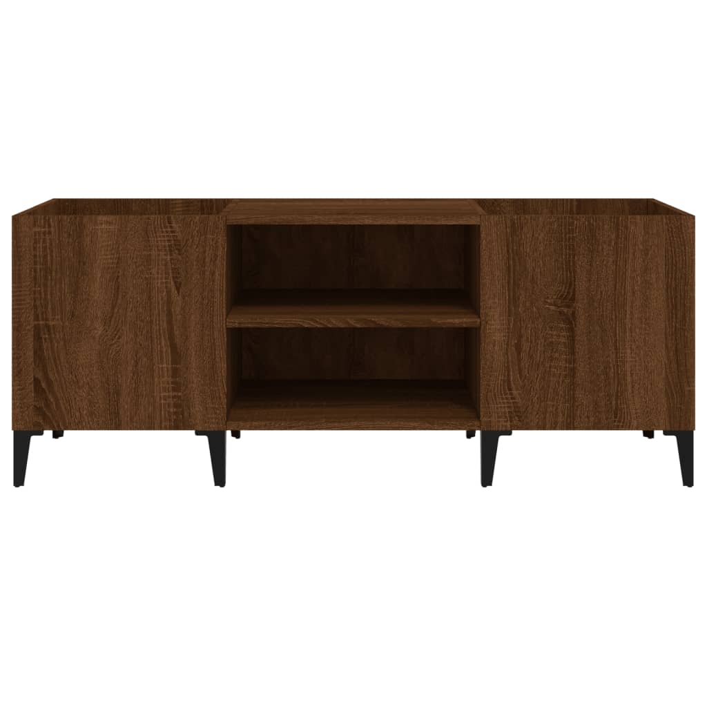 Mobile Porta Dischi Rovere Marrone 121x38x48 Legno Multistrato 831940