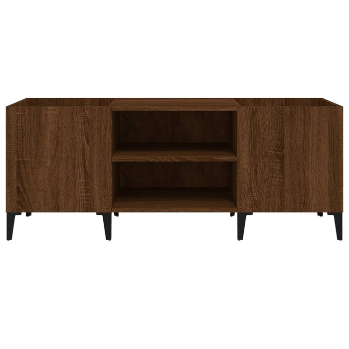 Mobile Porta Dischi Rovere Marrone 121x38x48 Legno Multistrato 831940