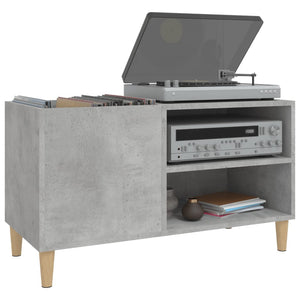Mobile Porta Dischi Grigio Cemento 84,5x38x48 Legno Multistrato 831945