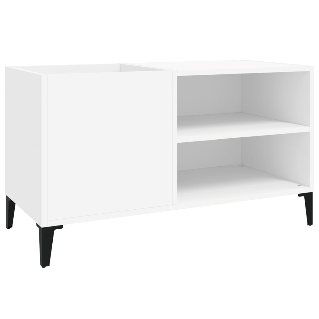 Mobile Porta Dischi Bianco 84,5x38x48 cm in Legno Multistrato 831949