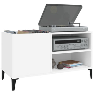 Mobile Porta Dischi Bianco 84,5x38x48 cm in Legno Multistrato 831949