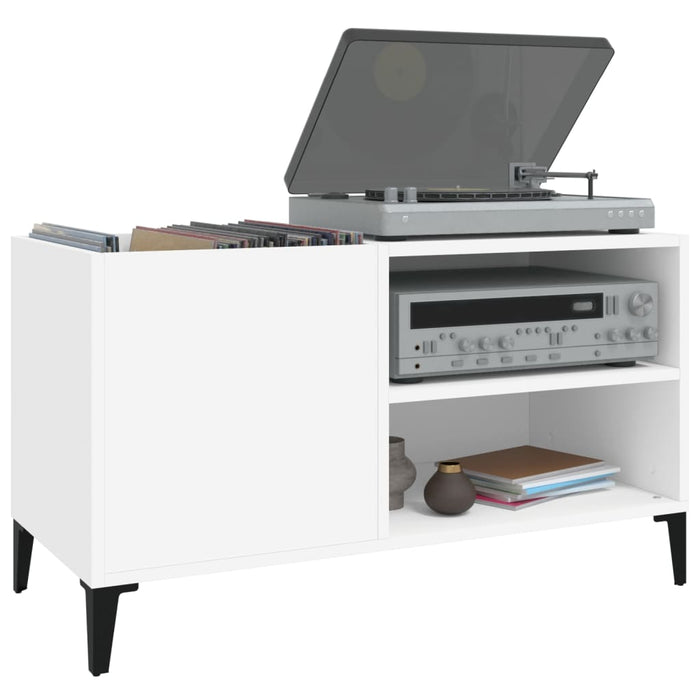Mobile Porta Dischi Bianco 84,5x38x48 cm in Legno Multistrato 831949
