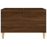 Mobile Porta Dischi Rovere Marrone 74,5x38x48 Legno Multistrato 831964