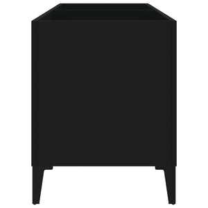 Mobile Porta Dischi Nero 74,5x38x48 cm in Legno Multistrato 831966