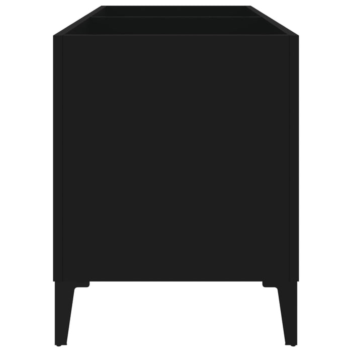 Mobile Porta Dischi Nero 74,5x38x48 cm in Legno Multistrato 831966