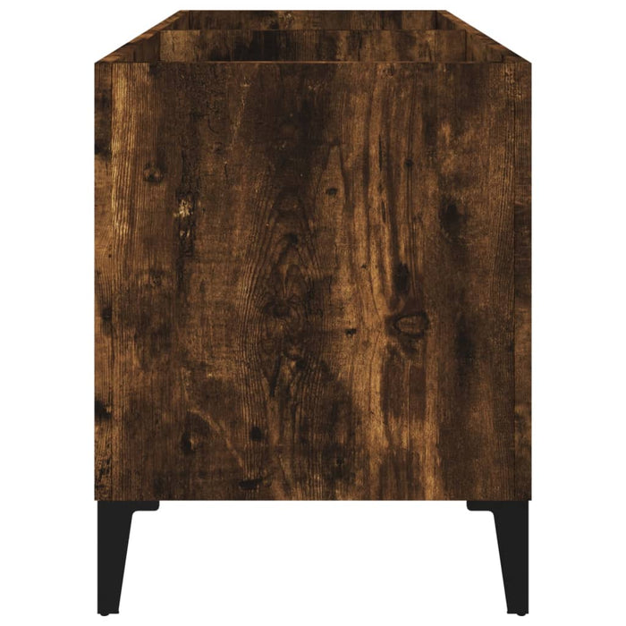 Mobile Porta Dischi Rovere Fumo 74,5x38x48 cm Legno Multistrato 831970