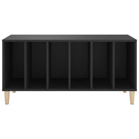 Mobile Porta Dischi Nero 100x38x48 cm in Legno Multistrato 831974