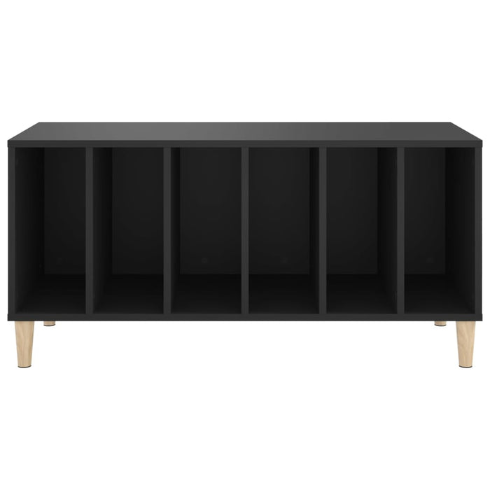 Mobile Porta Dischi Nero 100x38x48 cm in Legno Multistrato 831974