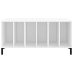 Mobile Porta Dischi Bianco 100x38x48 cm in Legno Multistrato